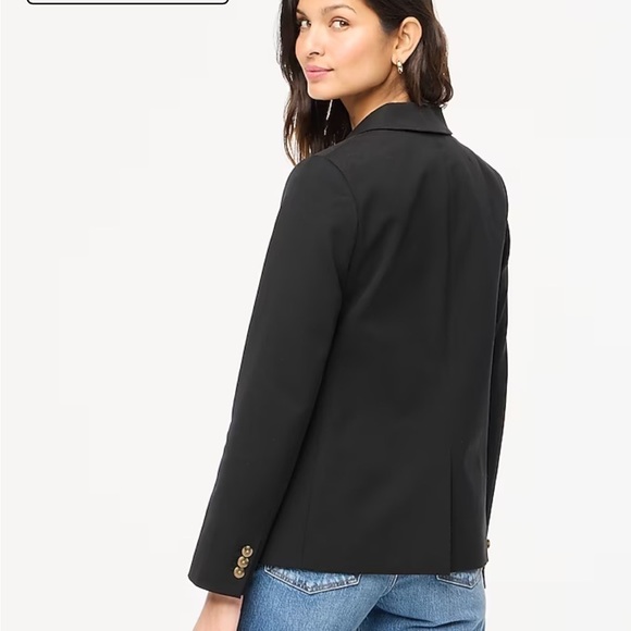 J. Crew Factory Womens Two button blazer BP095 black 4 - Picture 3 of 5